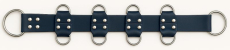 Hochwertige dunkelblaue Leder-Ring-Leiste zum Fesselset aus Echtleder von Lwph