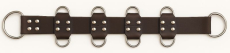 die dunkelbraune Echt Leder Fesselleiste mit 10 Ringen ist 50,0 cm lang flexibel und haltbar