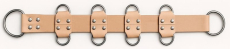die naturelle Echt Leder Fesselleiste mit 10 Ringen ist 50,0 cm lang flexibel und haltbar