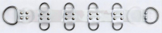 Transparente Fesselschiene glasklar mit 10 D-Ringen – 50 cm lang von LWPH