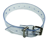 Transparenter PVC-Riemen 4,0 cm breit – glasklar mit Schnalle & Schlaufe