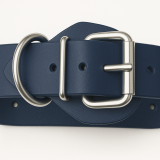 Edler Bondageriemen 4,0 cm x 40,0 cm aus feinem Echtleder – Handgefertigt mit D-Ring & Klemmschutz von LWPH