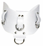 Designer Leder-Halskorsette anatomisch geformt 8,0 cm breit verschweißten D-Ringen, O-Ring doppelten Rollschnallen-Verschluß in Farbkombinationen