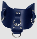 Designer Leder-Halskorsette anatomisch geformt 8,0 cm breit verschweißten D-Ringen, O-Ring doppelten Rollschnallen-Verschluß in Farbkombinationen