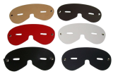 Die Echtleder-Masken mit Sehschlitz in schwarz, weiß, rot, dunkelblau, dunkelbraun und natur