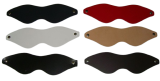 Die schmalen Echtleder-Masken in schwarz, weiß, rot, dunkelblau, dunkelbraun und natur