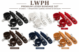 1 Paar Handfesseln & 1 Paar Fußfesseln aus echtem Leder – Set von LWPH Design