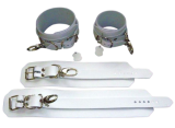 1 Paar Handfesseln & 1 Paar Fußfesseln aus echtem Leder – Set von LWPH Design