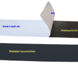 Walzblei Blei-Streifen 29,0 x 3,0 cm x 1,0 mm beschichtet und mit Schutzfolie selbstklebend ca. 100 Gramm