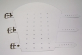 1 exklusive Leder-Armschiene, Armstulpe gelocht mit 3 fach-Verschluß aus einem Stück in vielen Farben, Rüstungen, Gothic