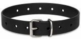 Die schwarzen geschlossenen Lederarmbänder mit Rollschnalle und Schlaufe von LWPH