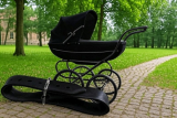 Lederriemen 2,0 cm x 45,0 cm mit doppelter Metallschlaufe in 6 Farben für Nostalgie-Kinderwagen Fixierungsriemen u.v.m.