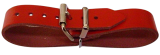 Lederriemen 2,0 cm x 45,0 cm mit doppelter Metallschlaufe in 6 Farben für Nostalgie-Kinderwagen Fixierungsriemen u.v.m.