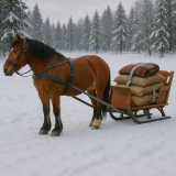 Unsere Riemen auch an Schlitten im Winter Outdoor bestens geeignet