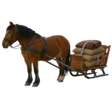 Unsere Riemen auch an Schlitten im Winter Outdoor bestens geeignet