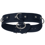 BDSM Taillengurt Leder 4,0 cm x 120,0 cm mit 6 D-Ringen & O-Ring handgefertigt mit Klemmschutz von LWPH Made in Germany