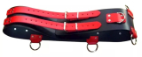 10,0 cm x 130,0 cm mit 5 D-Ringen & 6 O-Ringen BDSM Designer Lederriemen von LWPH