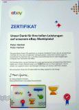 Zerifikat für tolle Leistungen auf Ebay LWPH