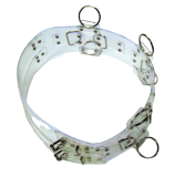 transparenter BDSM Taillengurt 100,0 cm lang 10,0 cm extra breit Erotik-Fessel-Gürtel 5-Ringen und 6 O-Ringe