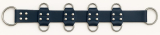 Hochwertige dunkelblaue Leder-Ring-Leiste zum Fesselset aus Echtleder von Lwph