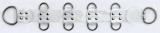 Transparente Fesselschiene glasklar mit 10 D-Ringen – 50 cm lang von LWPH