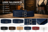 Handgefertigter breiter Ledergürtel aus Echtleder mit 10 cm Breite in 6 Farben von LWPH
