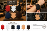 Handgefertigte Lederzeichen aus echtem Leder in der LWPH-Lederwerkstatt und im Fachgeschäft präsentiert.