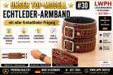 Serienfinale der LWPH-Armband-Serie – Premium-Echtleder-Armband mit edler Krokodilleder-Prägung, Originalansichten und Produktdetails.