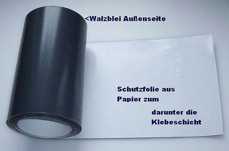Walzblei Bleifolie selbstklebend 7 Stück 11,0 x11,0 cm x 1mm Trimmblei Modellbau 