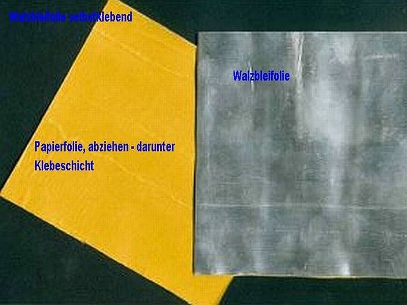Walzblei Folie selbstklebend 100,0 x 50,0 cm x 1,0 mm Blei Dach Strahlenschutz 