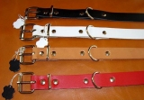 Lederriemen mit D-Ring 60,0 cm lang x 2,5 cm Hundehalsband, Halsbänder in 6 Farben von Lwph