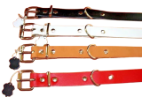 Lederriemen mit D-Ring 60,0 cm lang x 2,5 cm Hundehalsband, Halsbänder in 6 Farben von Lwph