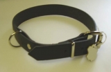 Lederriemen mit D-Ring 60,0 cm lang x 2,5 cm Hundehalsband, Halsbänder in 6 Farben von Lwph