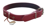 Lederriemen mit D-Ring 60,0 cm lang x 2,5 cm Hundehalsband, Halsbänder in 6 Farben von Lwph
