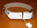 Lederriemen mit D-Ring 60,0 cm lang x 2,5 cm Hundehalsband, Halsbänder in 6 Farben von Lwph