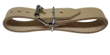 Lederriemen 1,4 cm x 18,0 cm mit doppelter Metallschlaufe in 6 Farben für Nostalgie-Kinderwagen Schnallenriemen u.v.m.