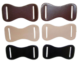 Echtleder Form-Teil mit 2 Langlöchern – 7,5 cm – von LWPH – für Gürtel, Schmuck & Dekoration
