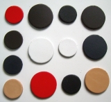 Leder-Conchos, runde Lederteile, besondere Bastelteile in 6 Farben mit Durchmesser 3,0 cm und 4,0 cm