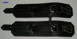 1 Paar Handfesseln Fesselvariationen in verschiedenen Ausführungen Echt Leder 26,5 x 6,5 cm mit D-Ring und Doppelkarabiner