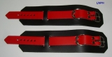 1 Paar Fußfesseln Fesselvariationen in verschiedenen Ausführungen Echt Leder 35,0 x 6,5 cm mit D-Ring und Doppelkarabiner