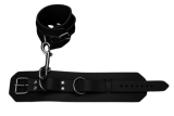 dunkelbraune Premium Echtleder-Fußfesseln mit D-Ring & Doppelkarabiner