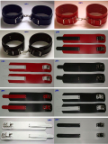 Oberschenkelfesseln Fesselvariationen in verschiedenen Ausführungen und neuen Design Echt Leder mit D-Ring und Wirbelkarabiner