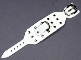 1 Paar die neuen praktischen Handfesseln mit Rollschnallen, D-Ring und Ziernieten in verschiedenen Farbvariationen