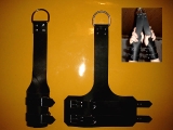 Paar große, breite Leder Hand-Hänge-Fessel mit Doppelverschluss Unser Original in verschiedenen Farben
