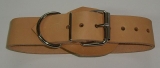 BDSM Bondageriemen, Lederriemen, mit Klemmschutz, D-Ring und zweidrittel-Lochung 5,0 cm breit bis 140,0 cm lang