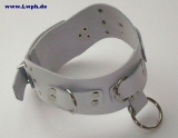 Super Leder-Halsbänder mit Nieten 5,0 cm breit verschweißten Ringen, O-Ring und Rollschnallen-Verschluß und Farbkombinationen