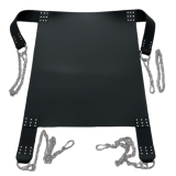 Hängematte Ledersling, Sling mit Beinschlaufen Ketten und Karabiner 105 cm x 65 cm