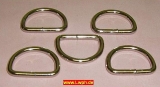 D-Ring Halbrundringe vernickelt 25,0 mm x 3,4 mm verschweißt zum Basteln und Werken vom Lwph