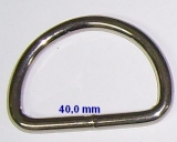 D-Ring Halbrundringe vernickelt 40,0 mm x 4,9 mm verschweißt zum Basteln und Werken vom Lwph