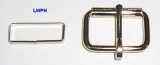 Rollschnallen mit Stahlschlaufe vernickelt und verschweißt 3,0 cm Durchlass von Lwph